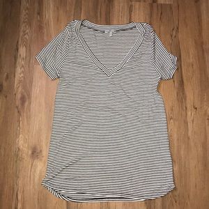 Black and White Striped Tee